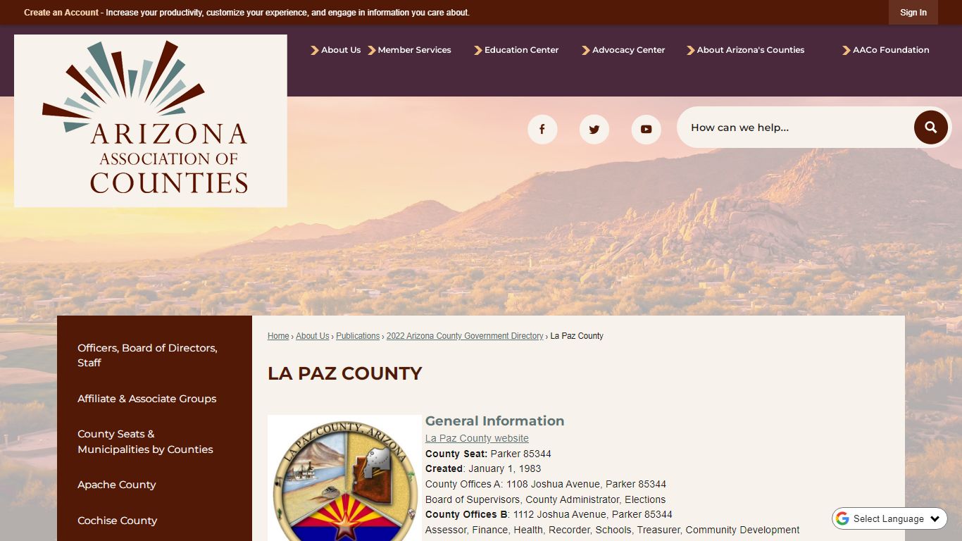 La Paz County | Arizona Association of Counties - Official Website